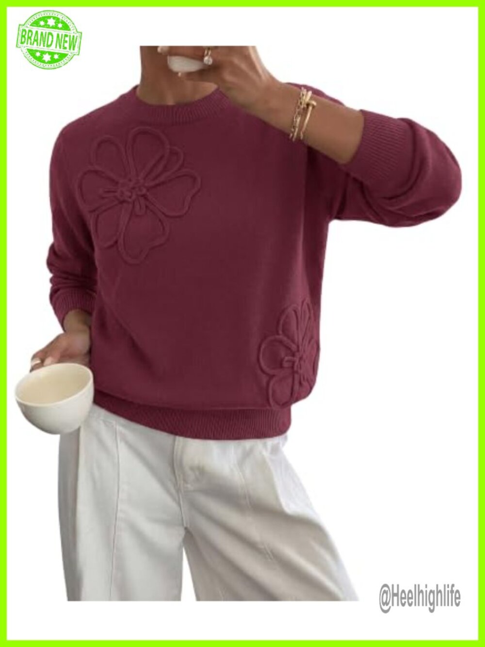 Womens Lightweight Long Sleeve Crew Neck Sweater Pullover